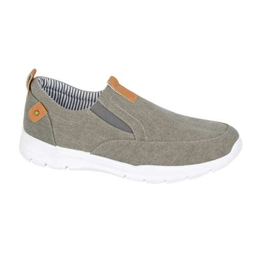 Rdek Twin Gusset Slip On Casual Trainer Grau